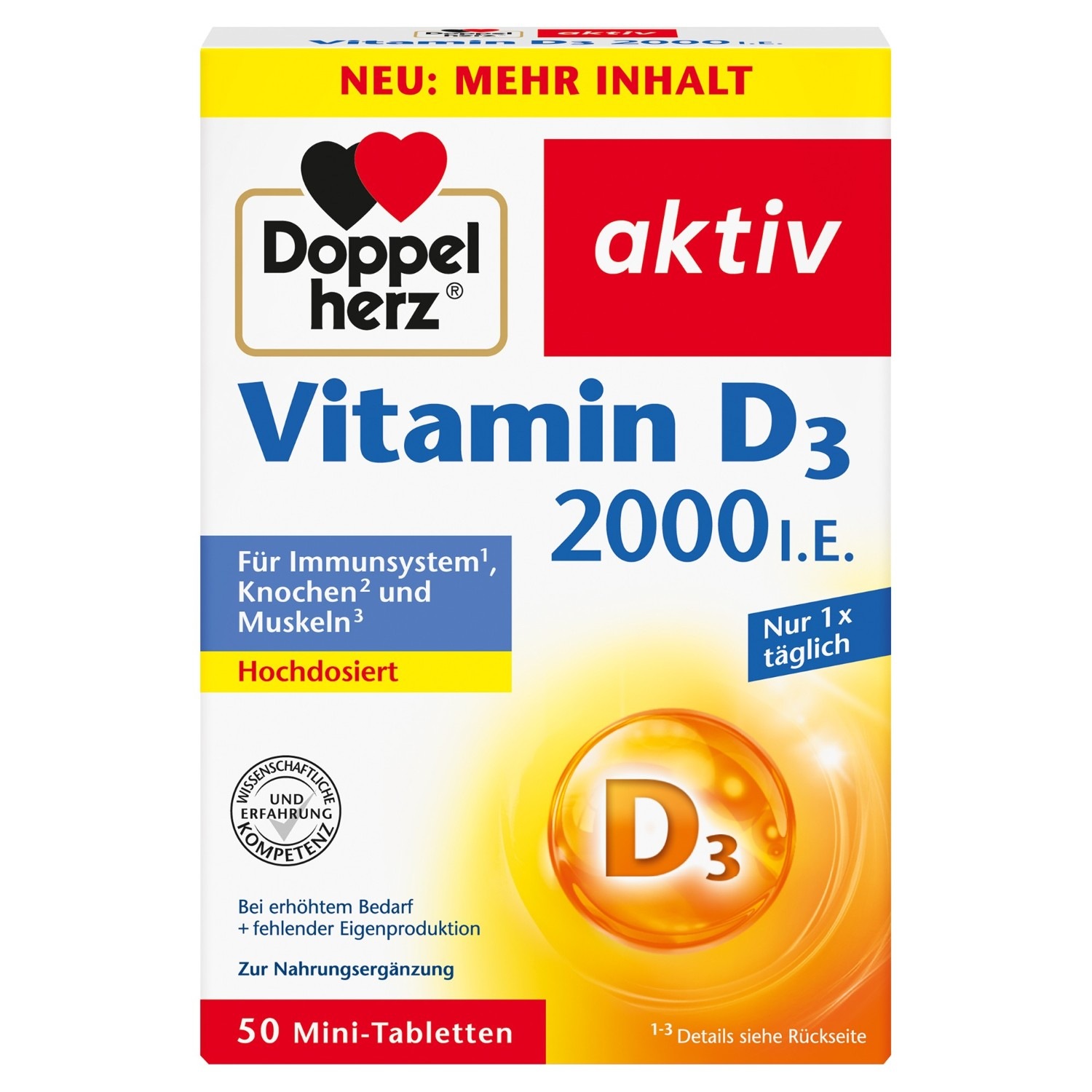 Doppelherz Vitamin D3 2000 I.E. Tbl. 50