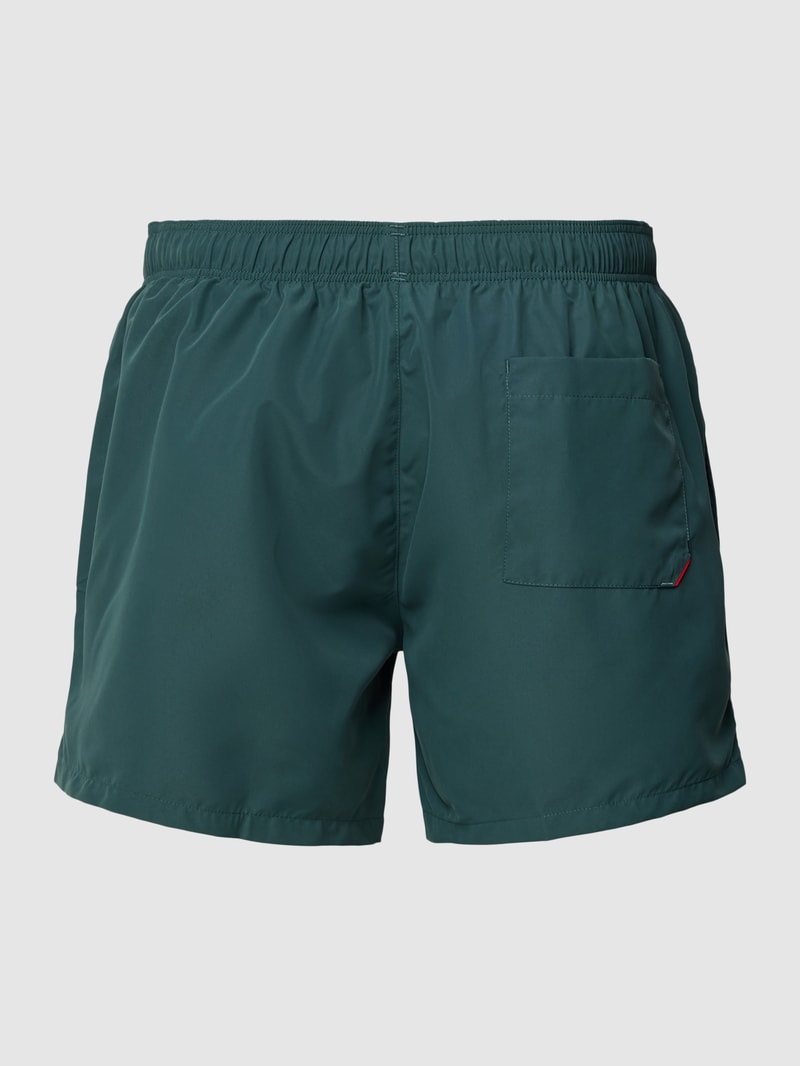 Badehose mit Label-Print Modell 'ABAS' in bottle