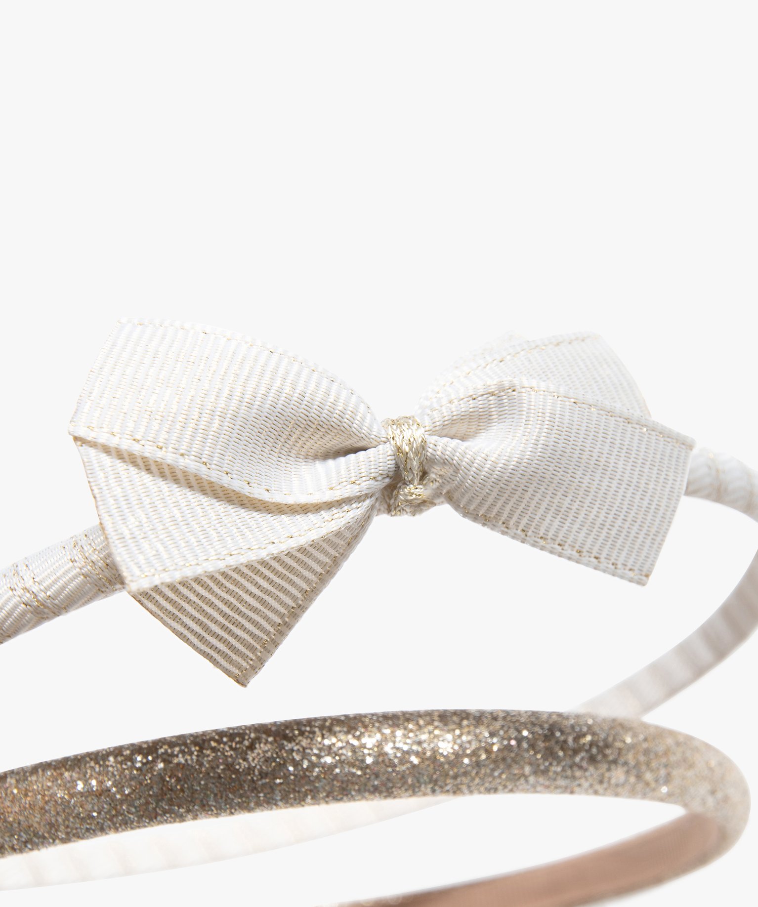 Serre-tête fille fin à paillettes et n?ud (lot de 2) multicolore | GEMO