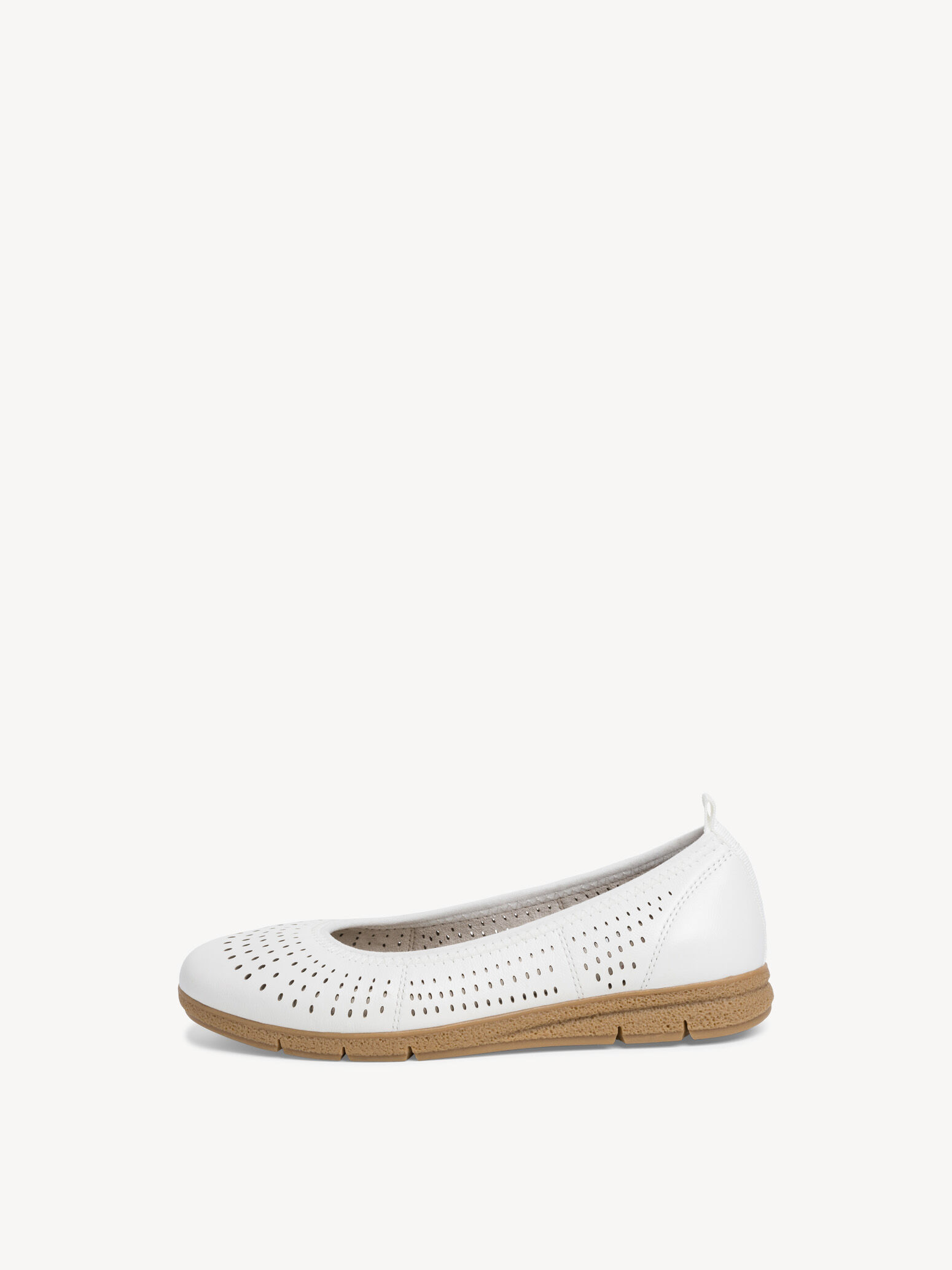 Ballerine en cuir - blanc