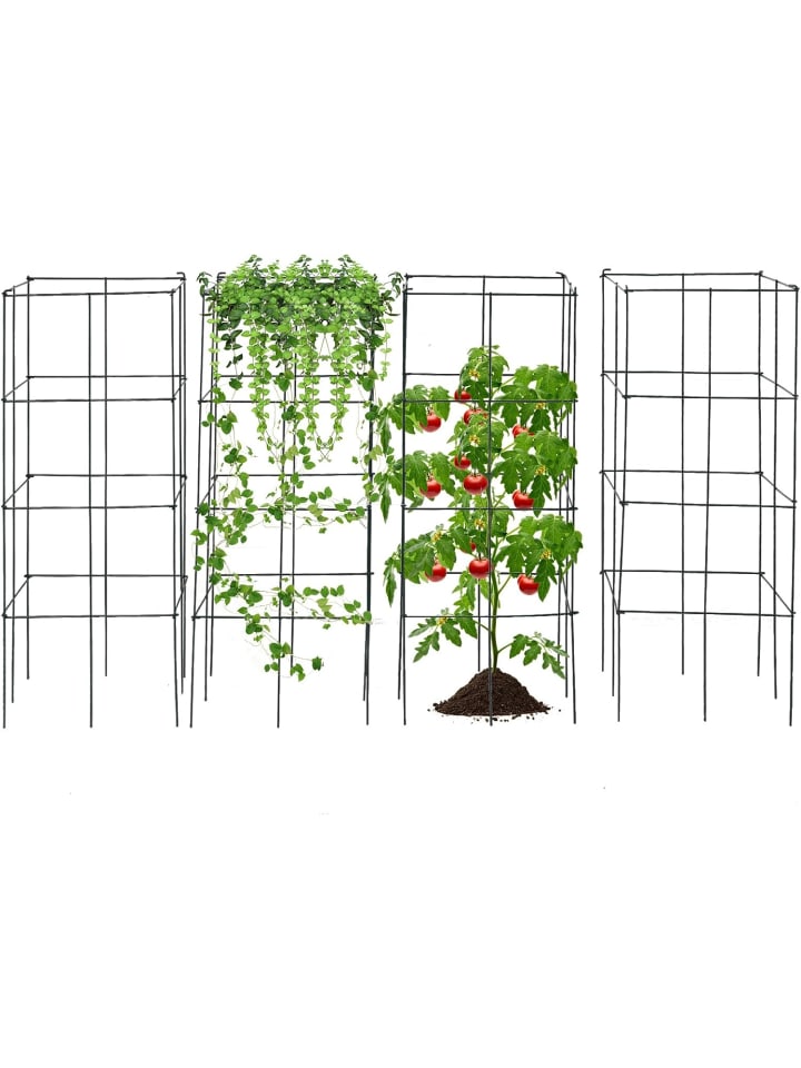 COSTWAY Rankhilfe 4er Set 100 cm Tomatenkäfig in Grün günstig kaufen onesize