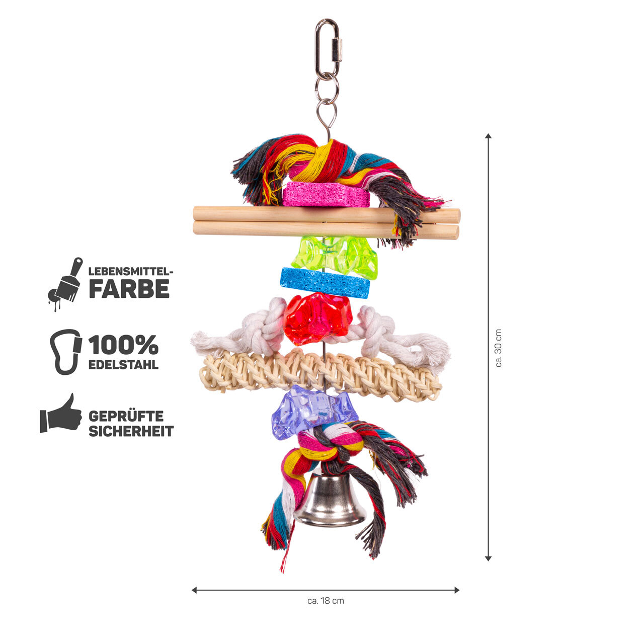 HappyBird Spielzeug HappyBird Papageienspielzeug Stone & Bone