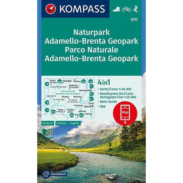 Naturpark Adamello-Brenta Geopark, Parco Naturale Adamello-Brenta Geopark 1:40 000 - Wanderkarte