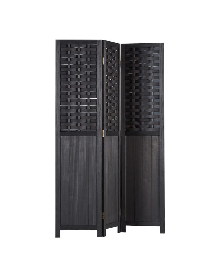 Homestyle4u 3-tlg. Paravent in Schwarz 120x170 günstig kaufen onesize