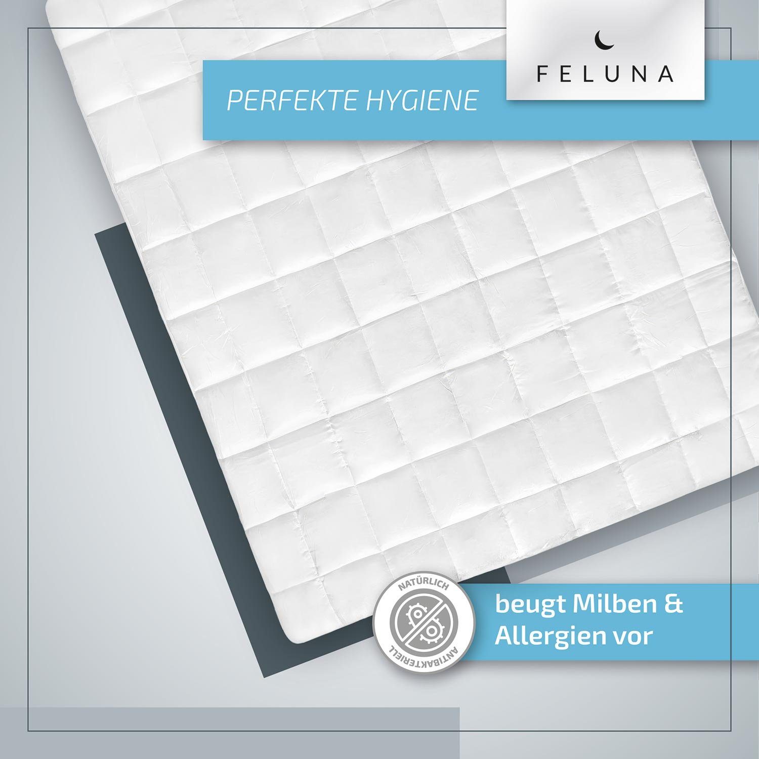 Bettdecke + Topper, Mikrofaser Matratzen-Unterlage, Feluna, Soft-Touch