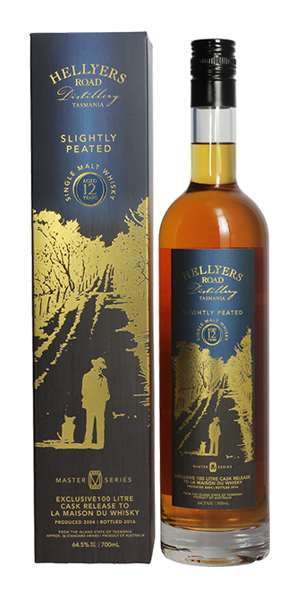 Whisky / Australie Hellyers Road Slightly Peated 70 cl - Single malt - 12 ans d'âge  2004