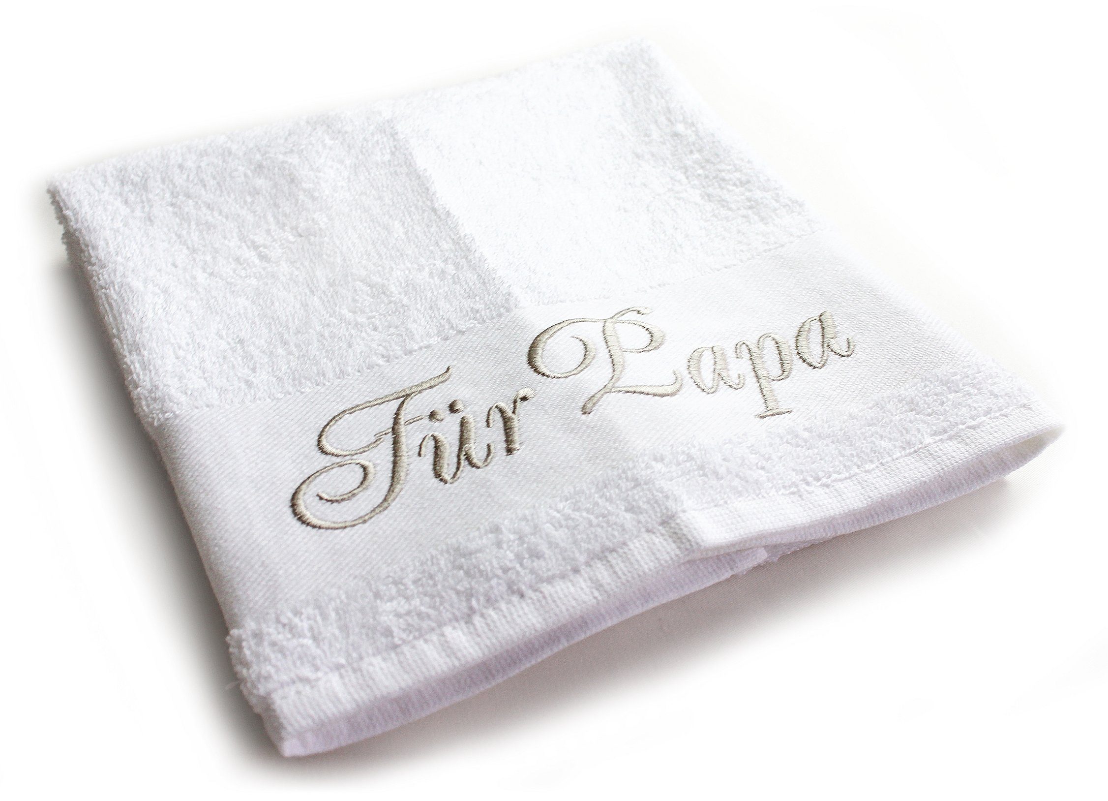 Soreso® Handtuch Set Besticktes Handtuch Set für Mama und Papa Frottee Duschtuch 50 x 100cm mit edlem Manufaktur Stick Geschenk für Mama und Papa, Frottier, (Set, 2-tlg), hochwertig bestickt