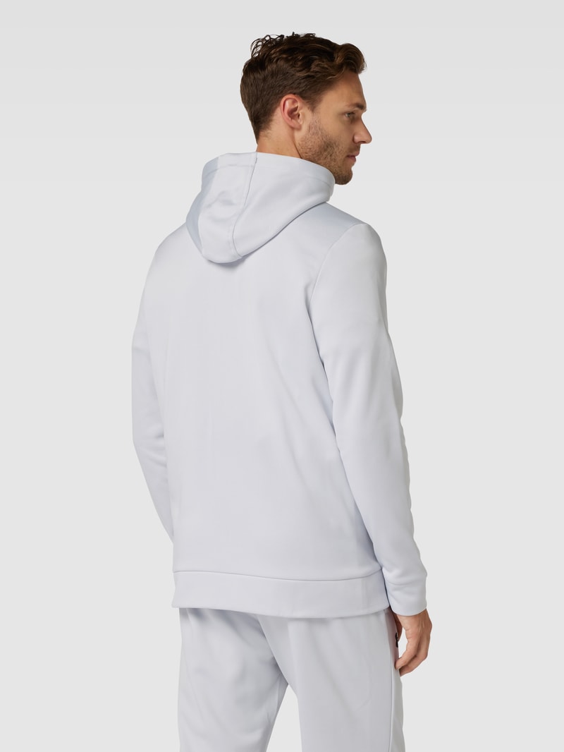 Sweatjacke mit Logo-Detail Modell 'Fleece' in hellgrau