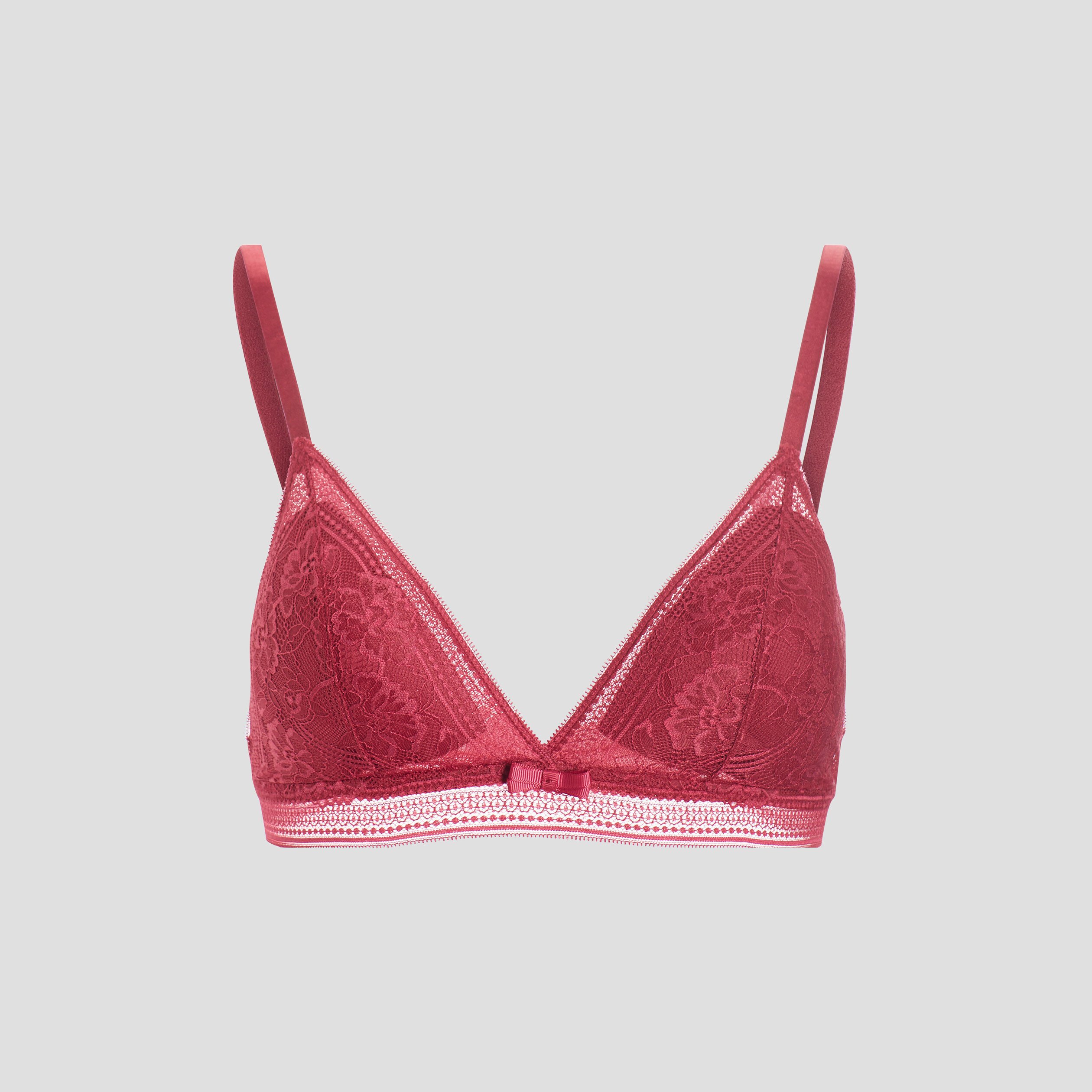 Soutien-gorge triangle rose framboise femme | La Halle