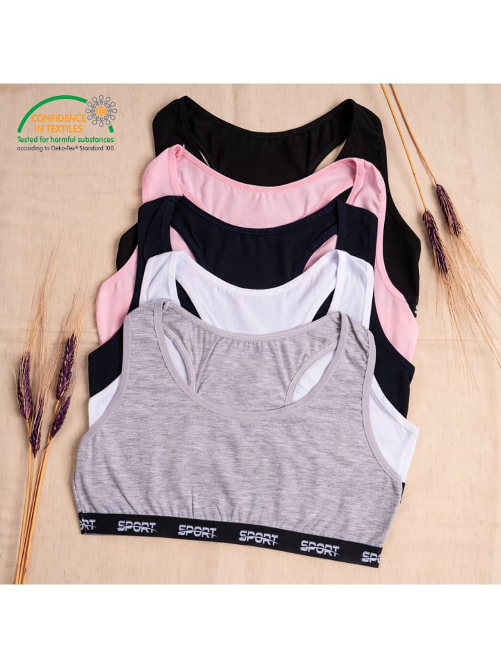 LOREZA 5er Set Bustier - Sport - Bunt günstig kaufen