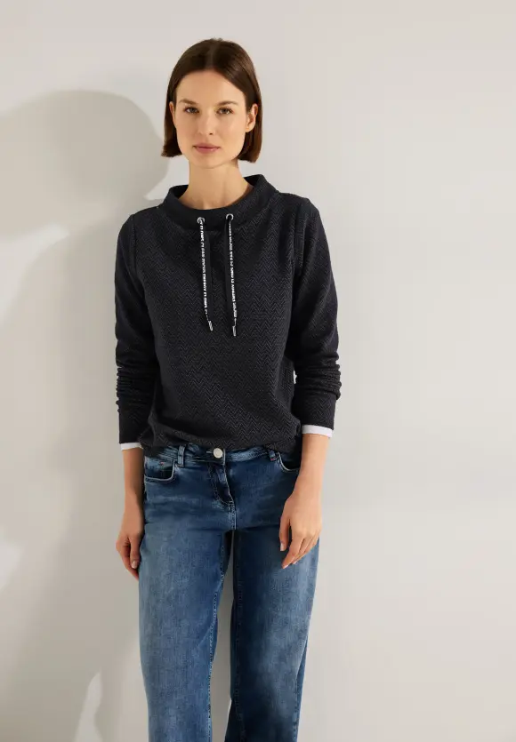 CECIL Jacquard Shirt mit Struktur