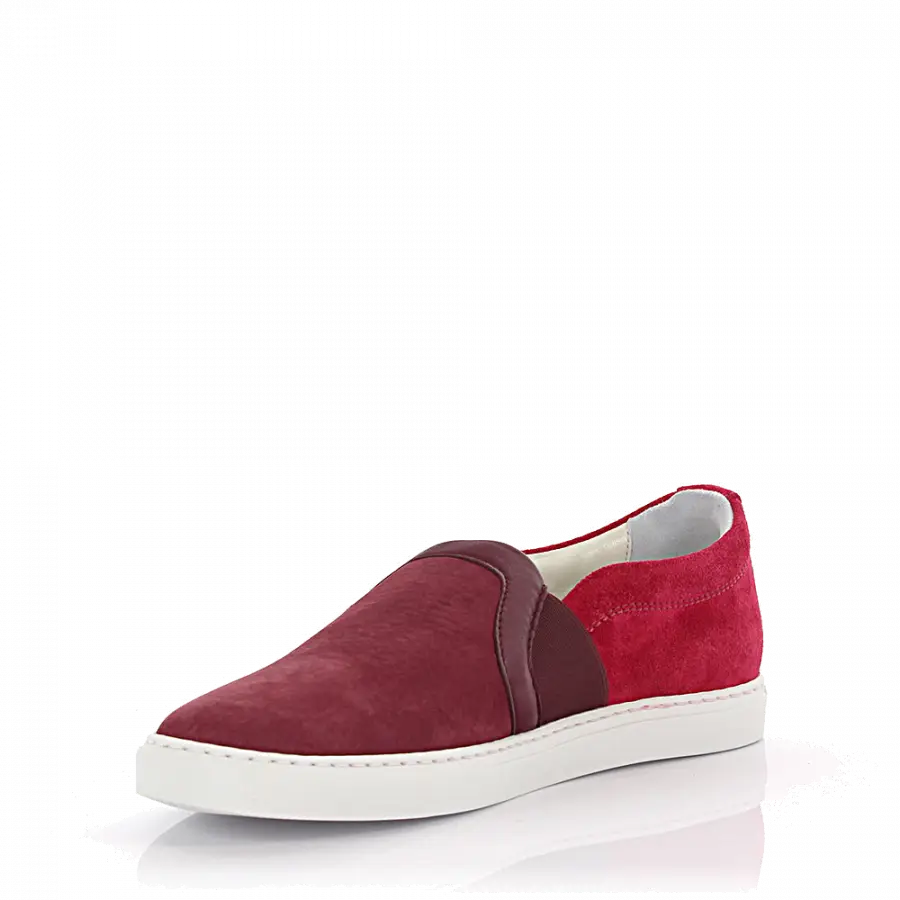 Lanvin - Slip-on Sneaker Leder Veloursleder rot - rot