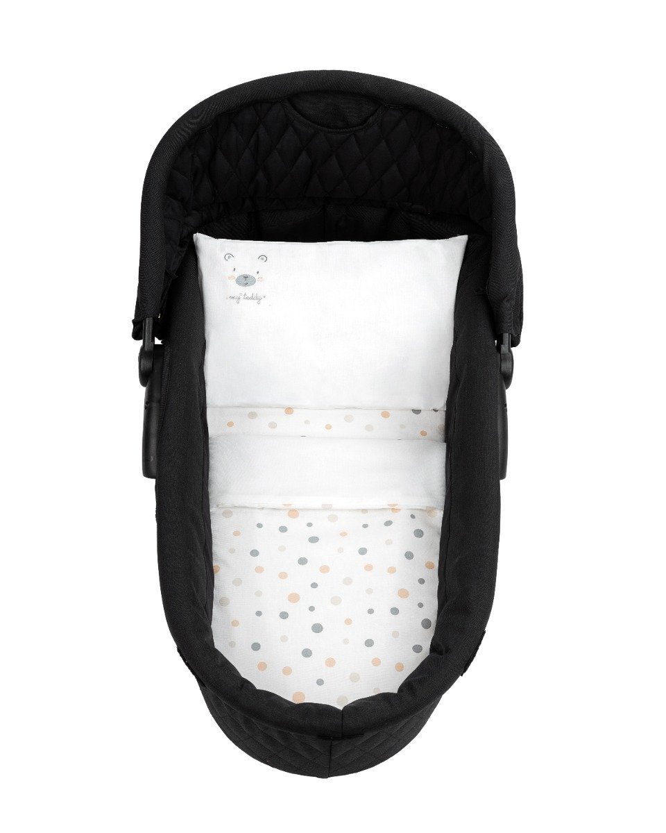 Babybettwäsche Kinderwagen Bettwäsche-Set My Teddy, Kikkaboo, Baumwolle, 6 teilig, 6-tlg Decke 80 x 60 cm Kissen 35 x 26 cm