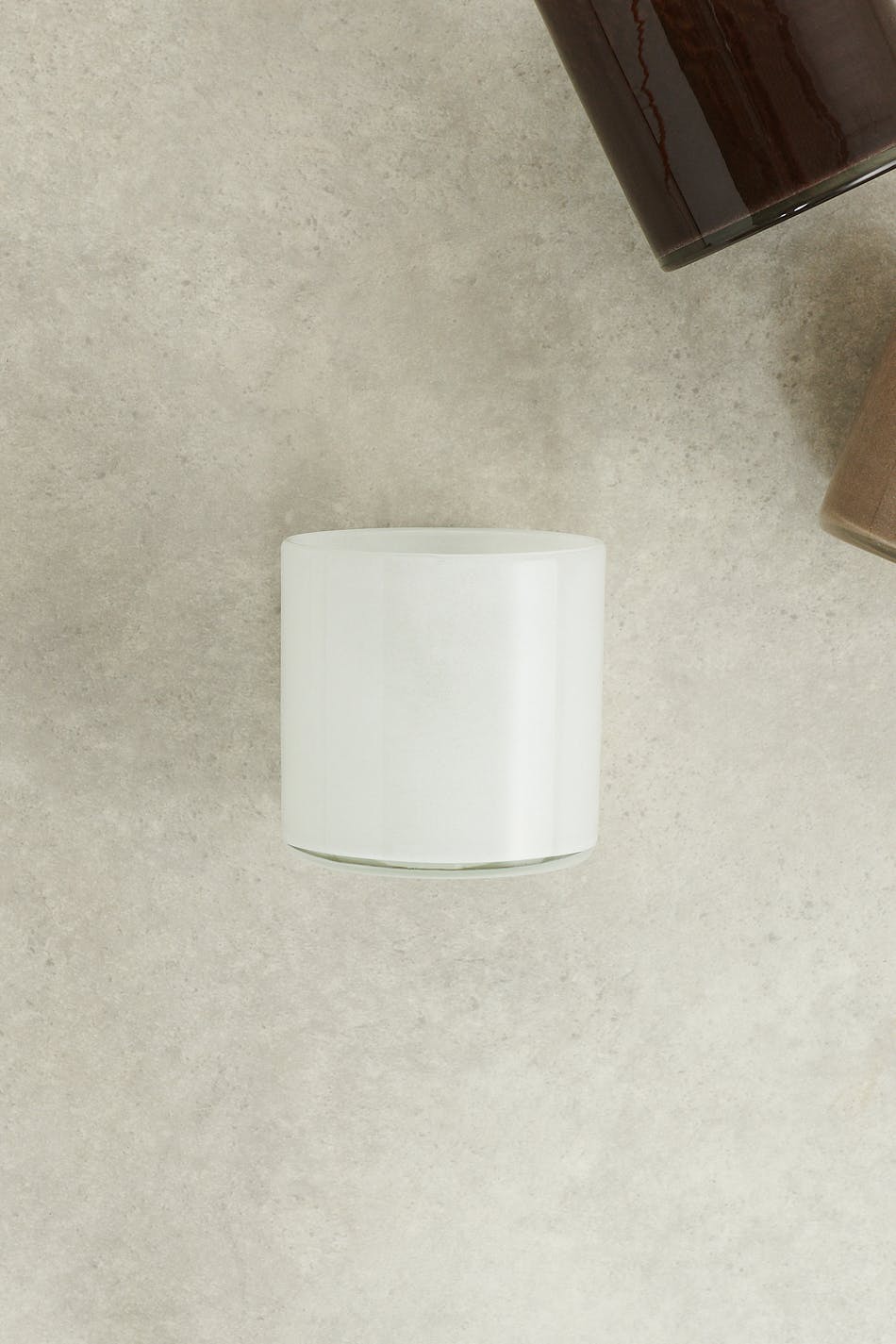 Glass m candle holder