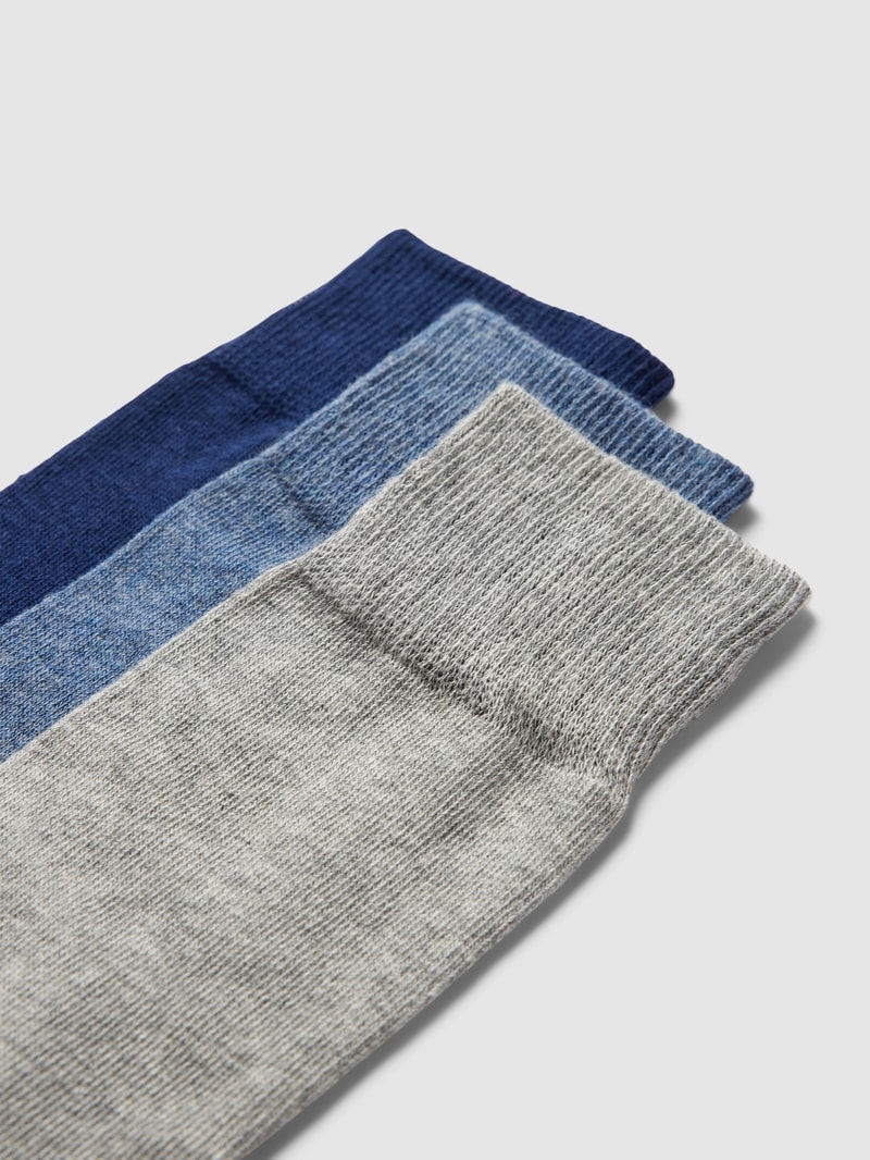 Socken mit Label-Detail im 3er-Pack in blau