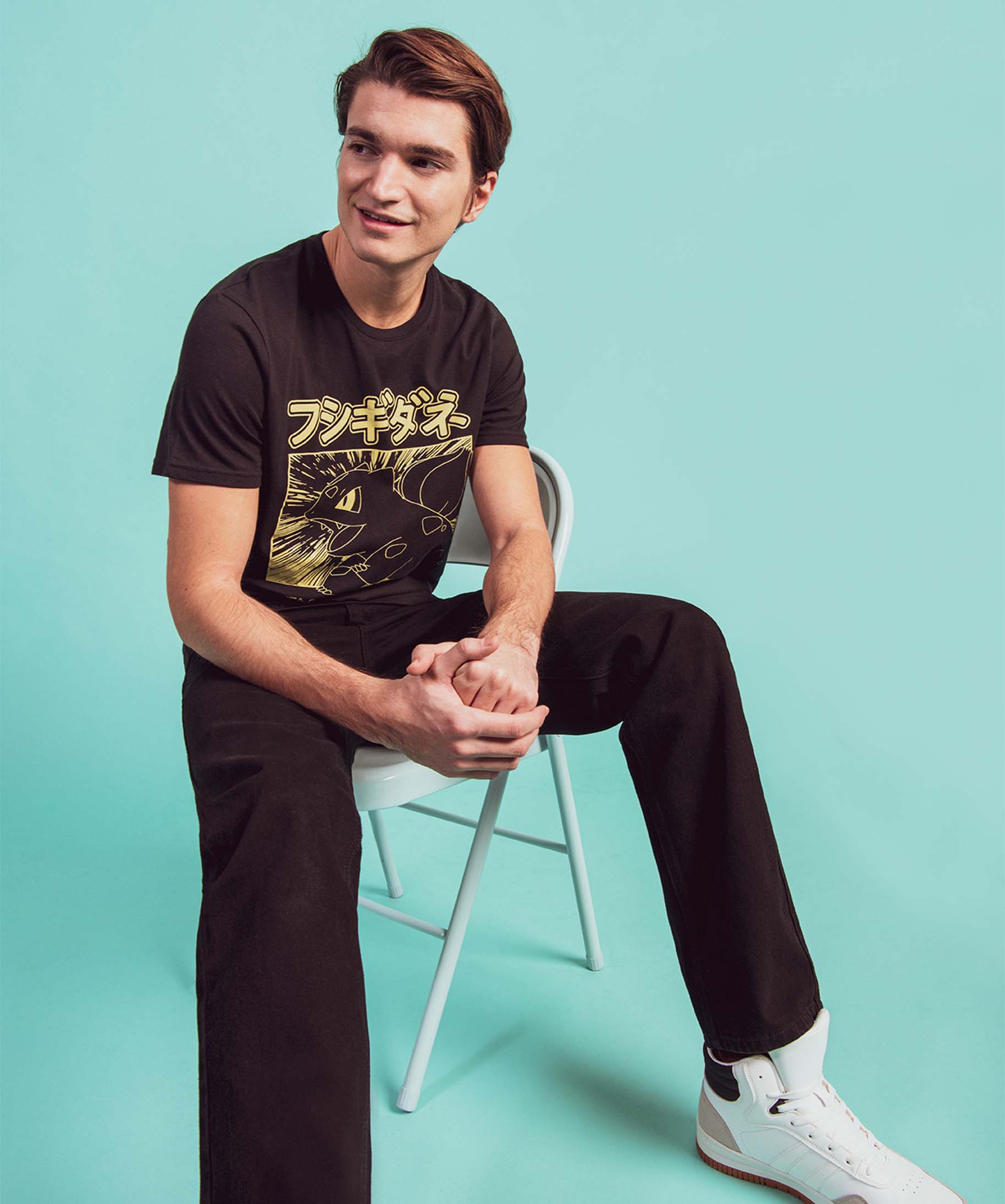 Tee-shirt homme à manches courtes et imprimé - Pokémon noir | GEMO