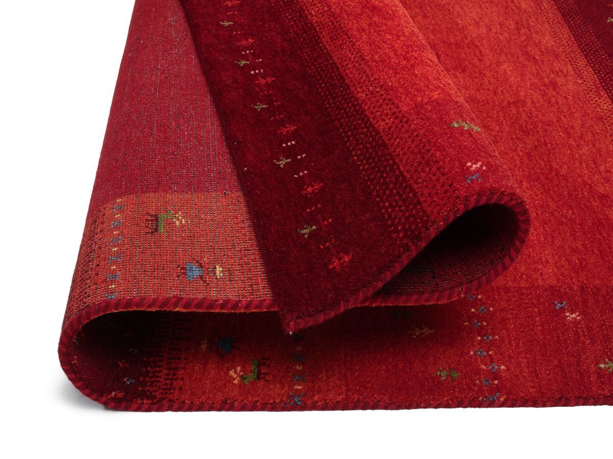 Teppich aus Indien Intense Mala Dunkelrot 70 x 140 cm