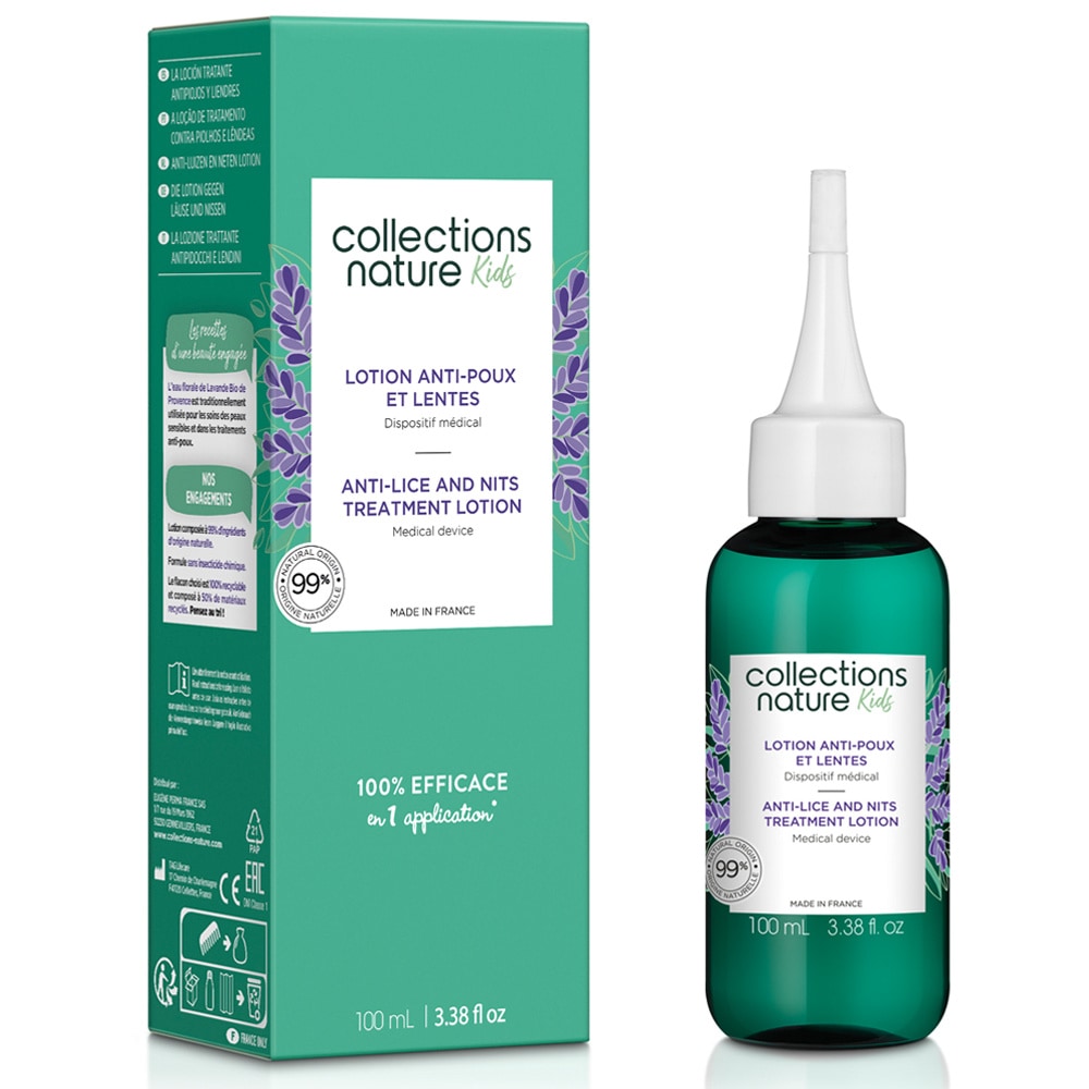 Collections Nature Lotion Anti-Poux et Lentes Idéal pour les enfants à partir de 3 ans.