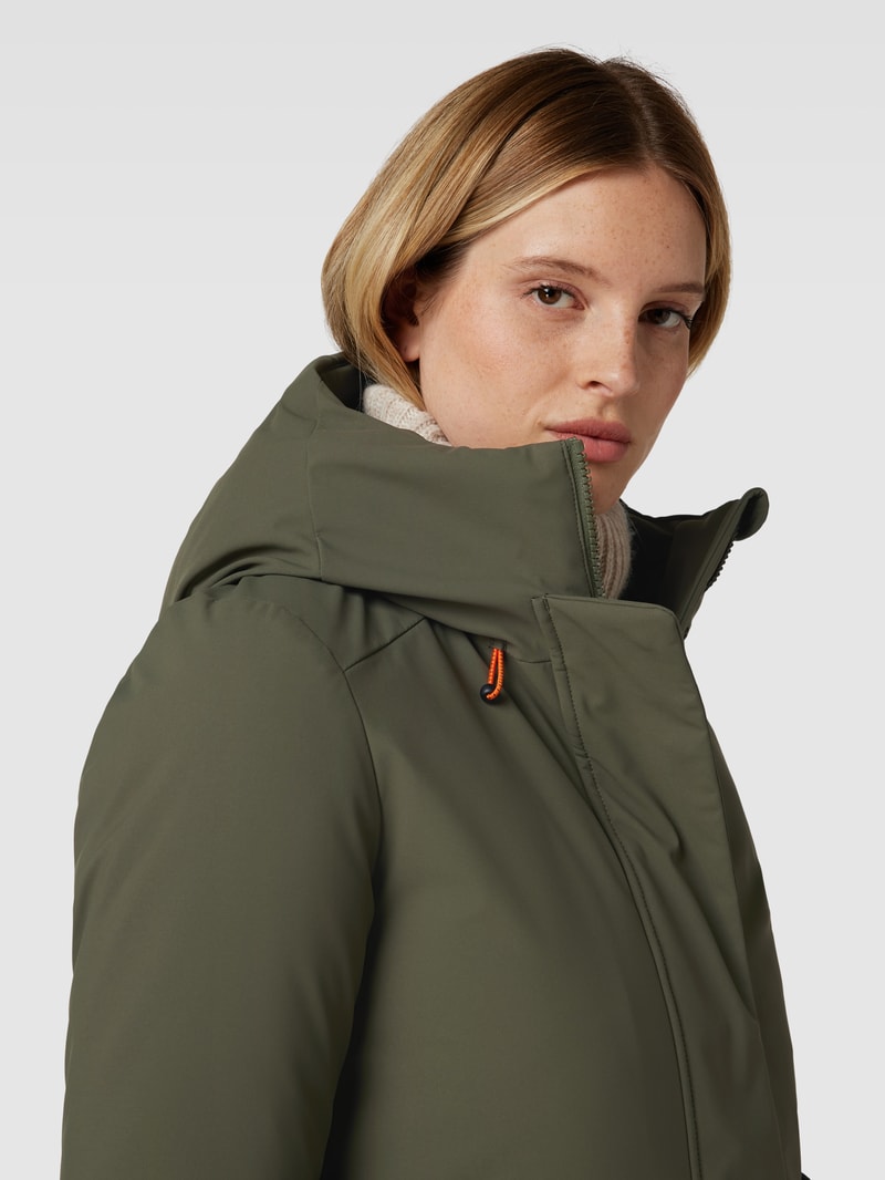 Parka mit Label-Patch Modell 'NELLIE' in khaki