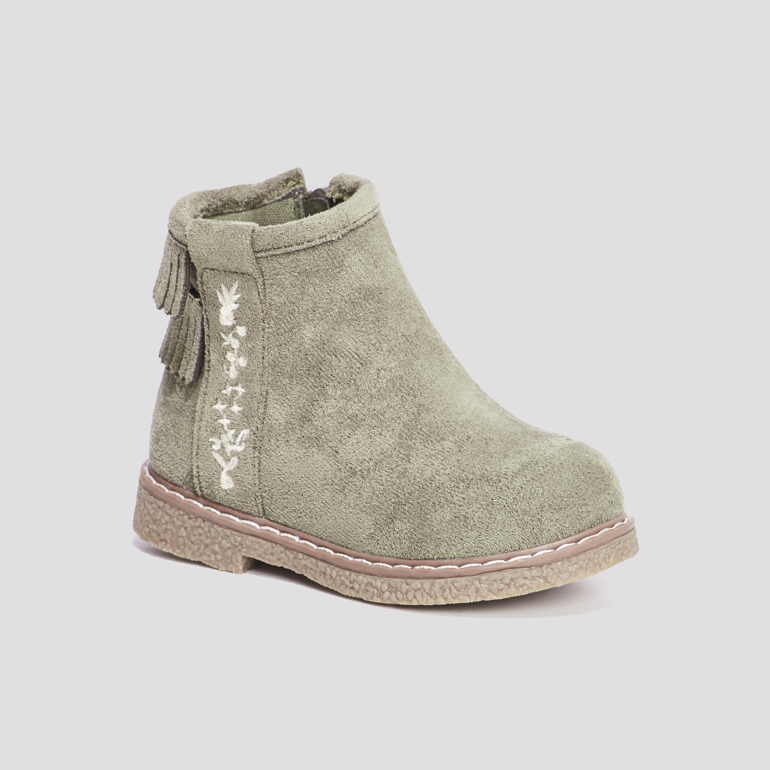 Bottines à franges vert kaki bébé fille | La Halle