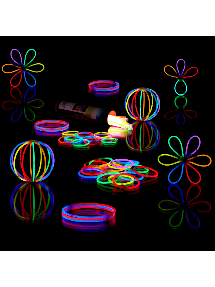 relaxdays 100x Knicklichter in 7-Farb-Mix günstig kaufen onesize