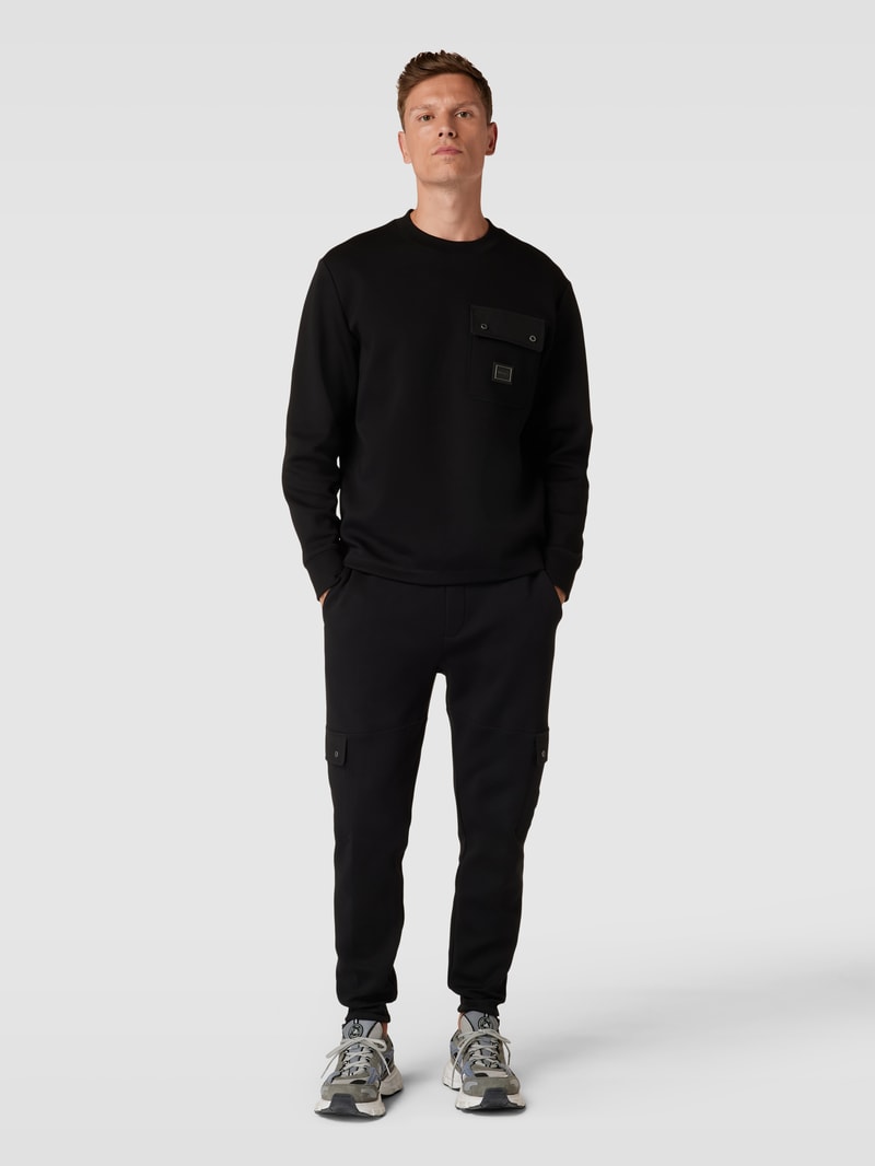 Sweatpants mit Cargotaschen Modell 'Dangkang' in schwarz
