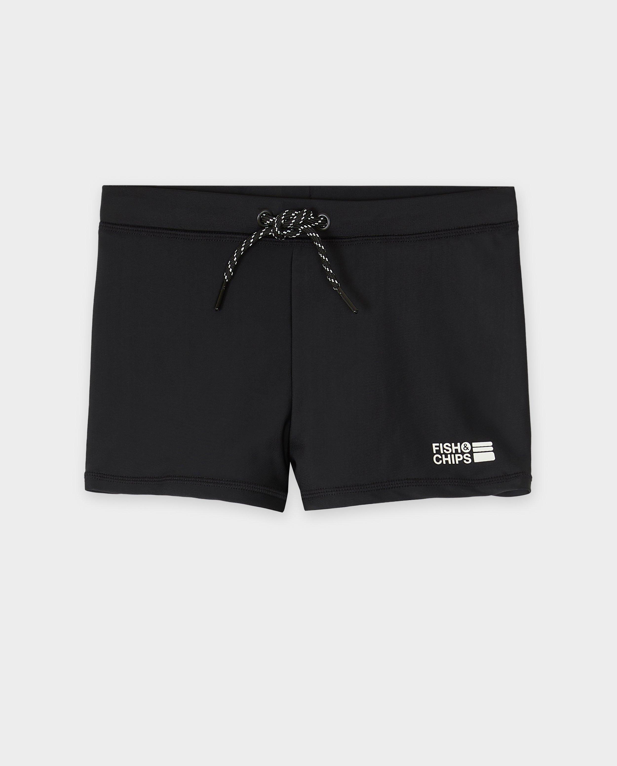 Costum de baie Fish & Chips negru, UPF 50+, 128-170 negru