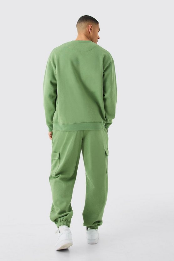 Oversize Man Signature Cargo Sweatshirt-Trainingsanzug