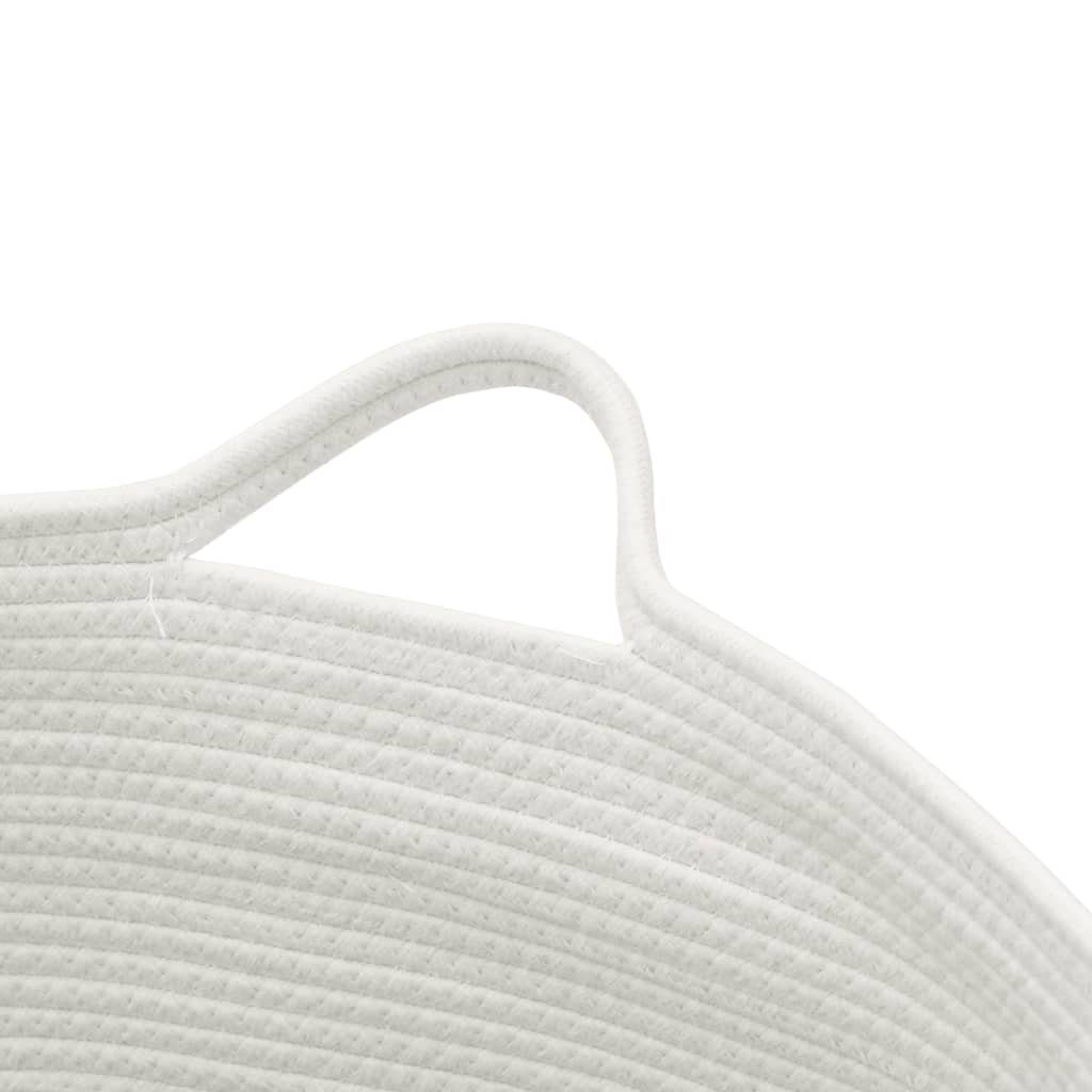 vidaXL Wäschekorb Wäschekorb Beige und Weiß Ø55x36 cm Baumwolle