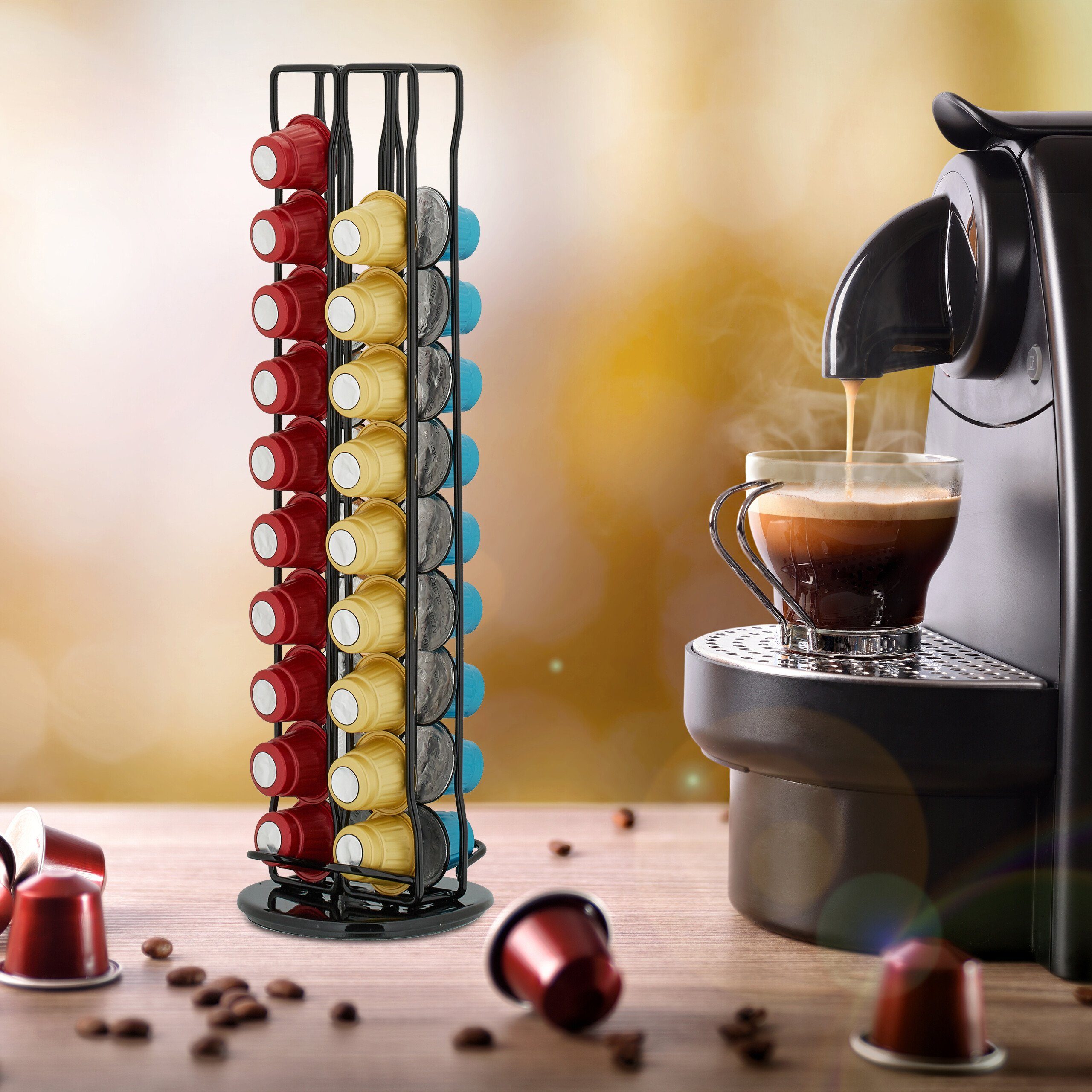 relaxdays Kapselhalter Nespresso Kapselhalter für 40 Kapseln
