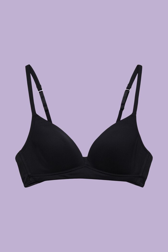 Wattierter, bügelloser BH aus Mikrofaser mit Mesh
