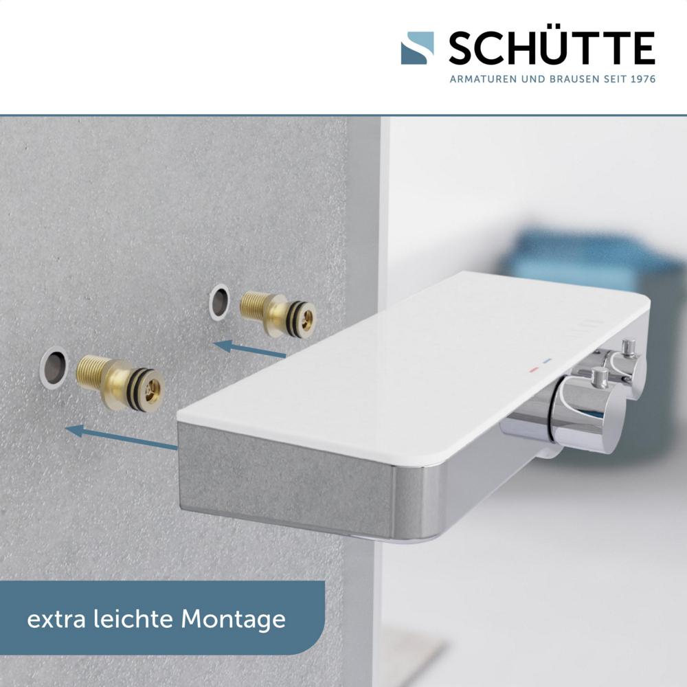 Schütte Thermostat Duscharmatur OCEAN Chrom/Weiß