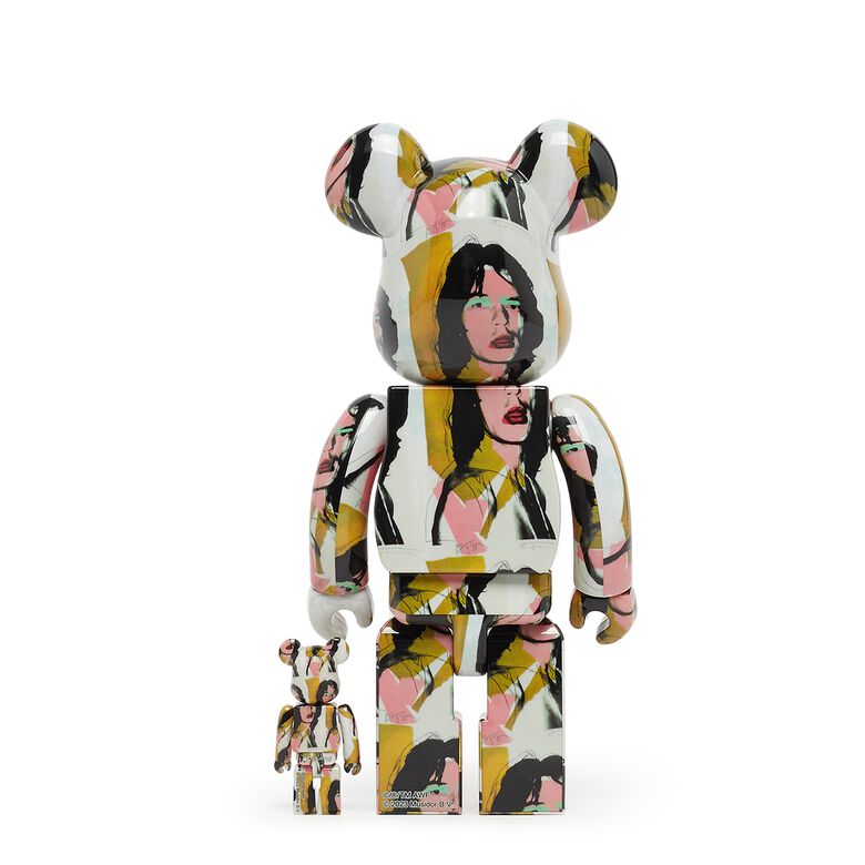Medicom Bearbrick Andy Warhol Mick Jagger 100%&400% multicolor