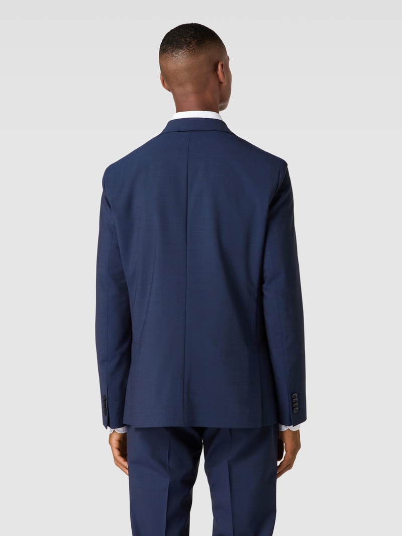Slim Fit Anzug mit Strukturmuster in marineblau