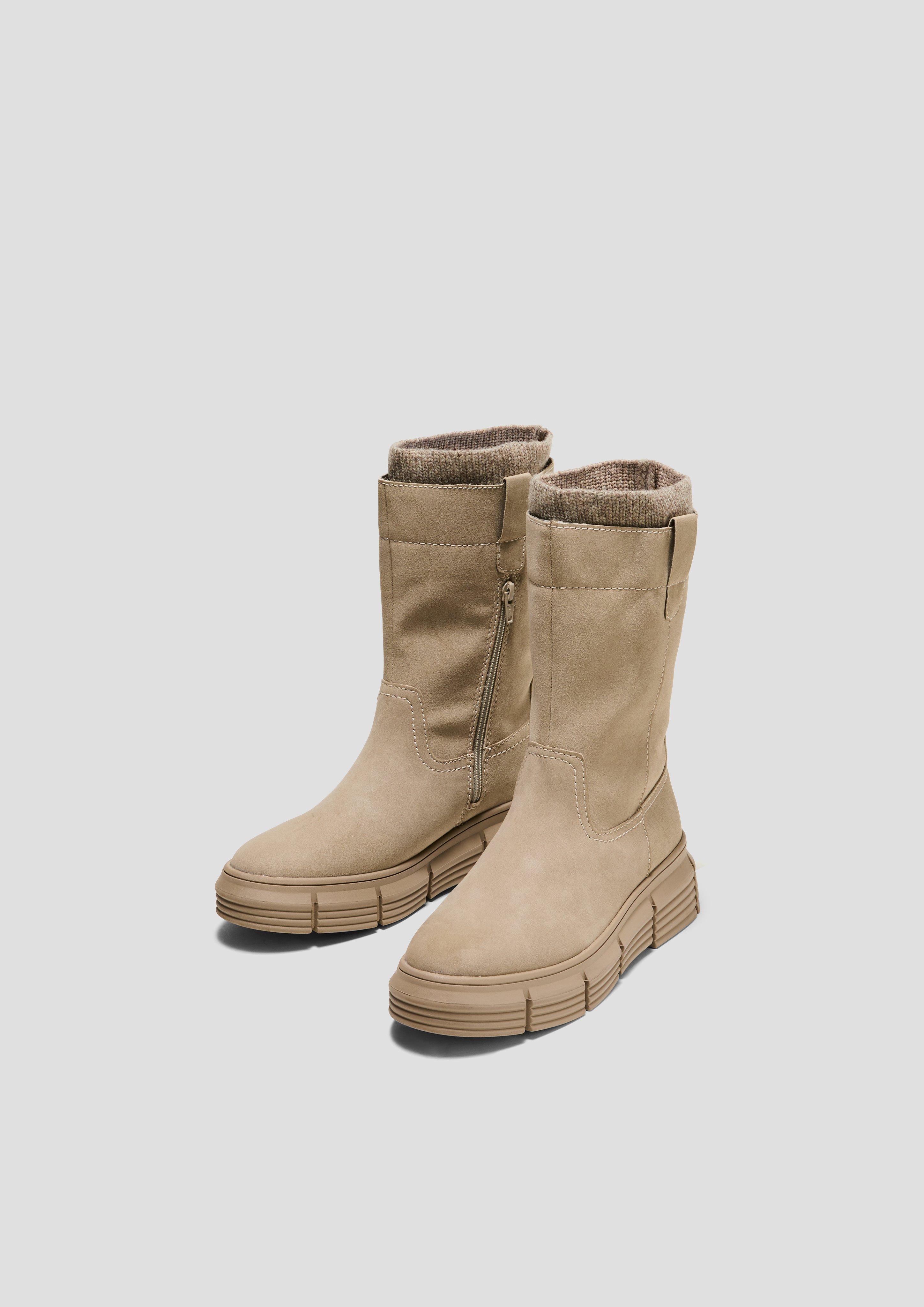 Stiefel in Veloursleder-Optik  6008698-341