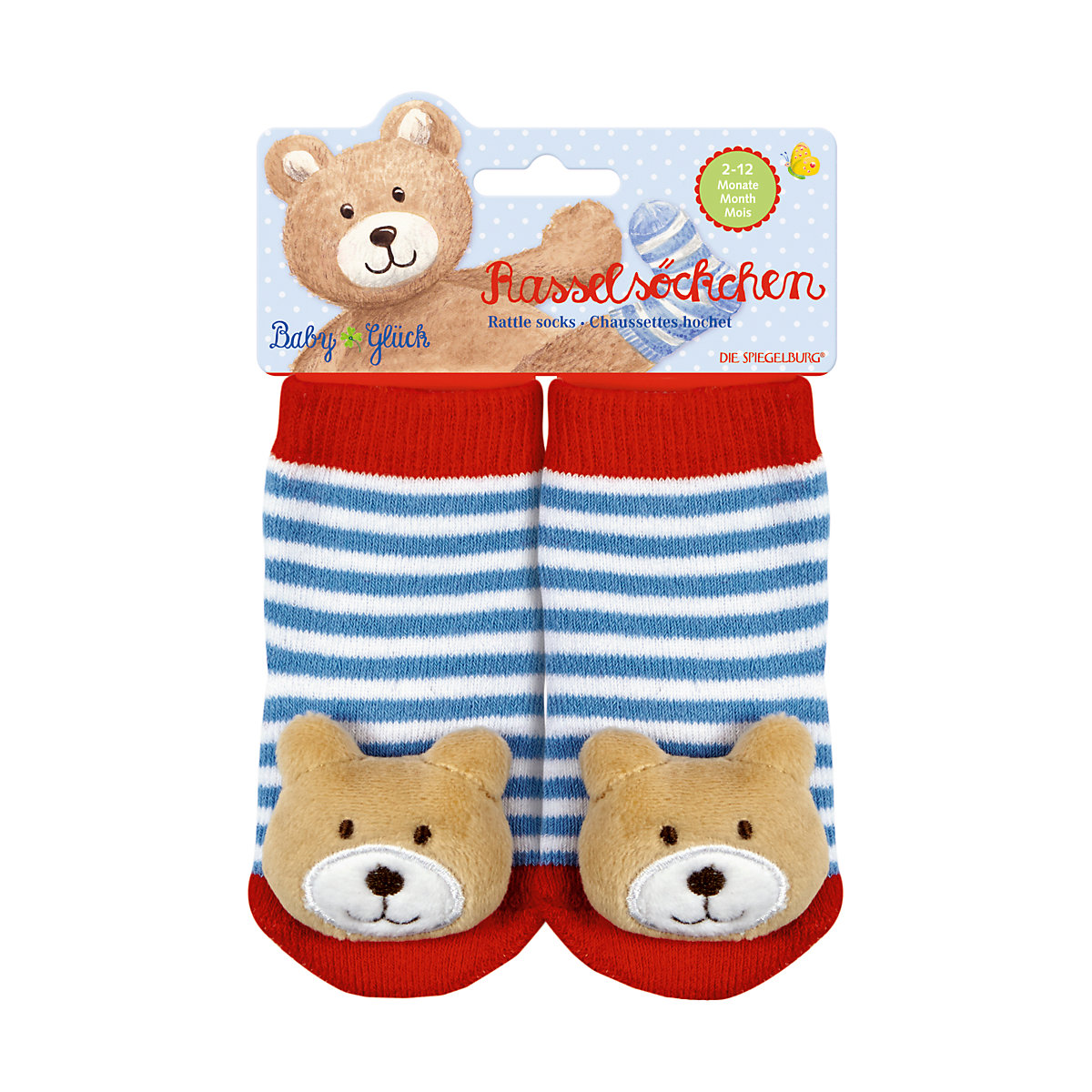 Rasselsöckchen Bärchen BabyGlück, one size (2-12 Monate)