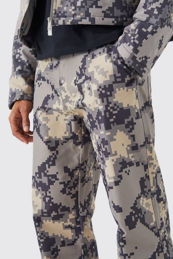 Lockere verpixelte Camouflage-Hose
