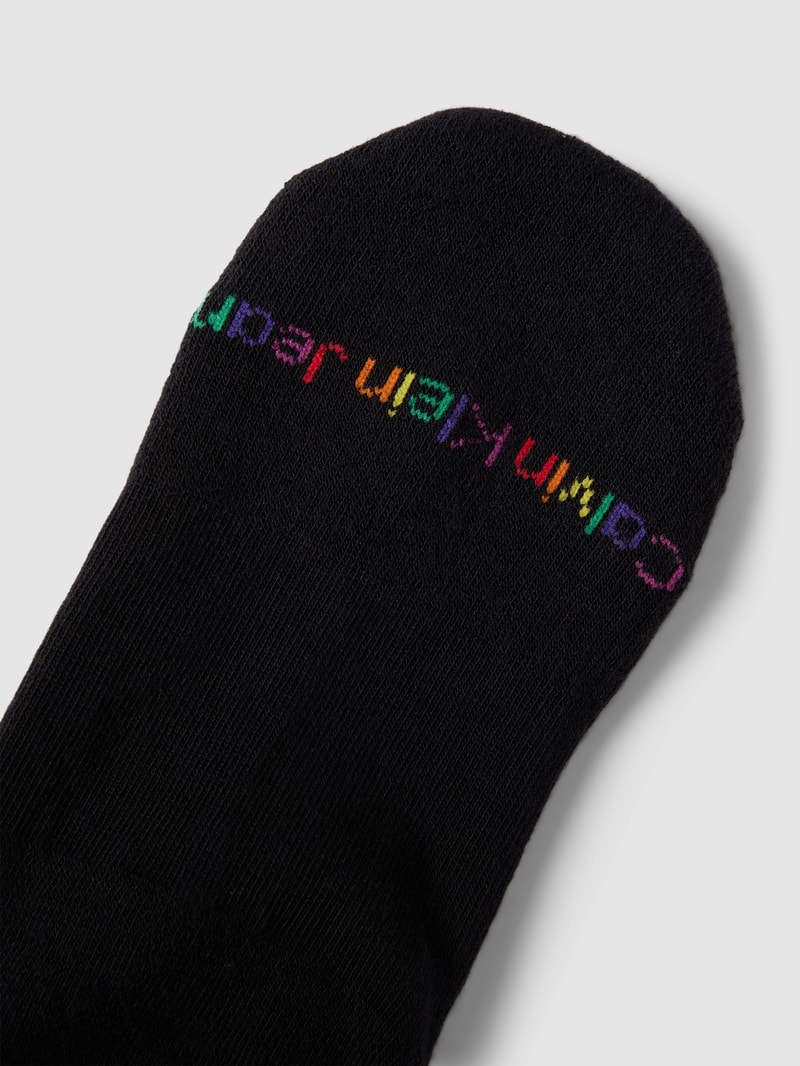 Sneakersocken mit Label-Print Modell 'MEN FOOTIE' in black