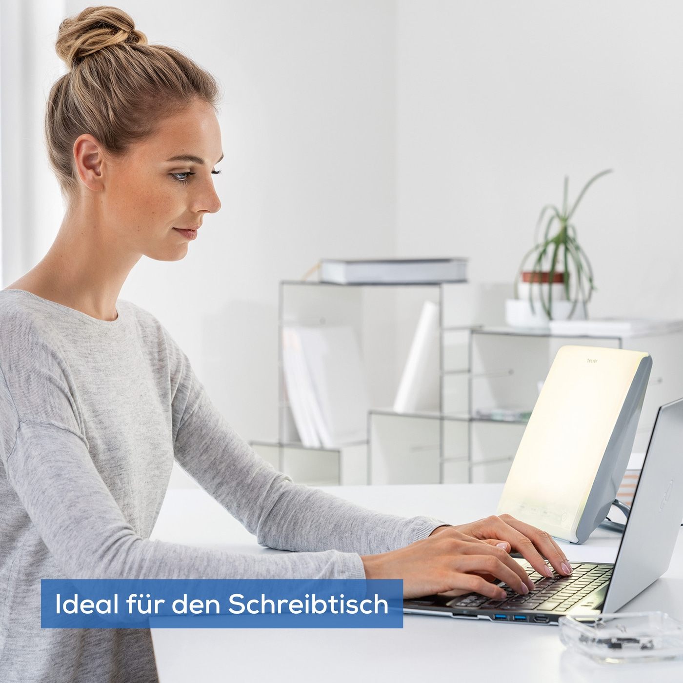 Beurer Perfect Day Tageslichtlampe TL 45-Tageslichtlampe mit Touchbedienung & 3 Tag-Nacht-Rhythmus Farbtemperaturen