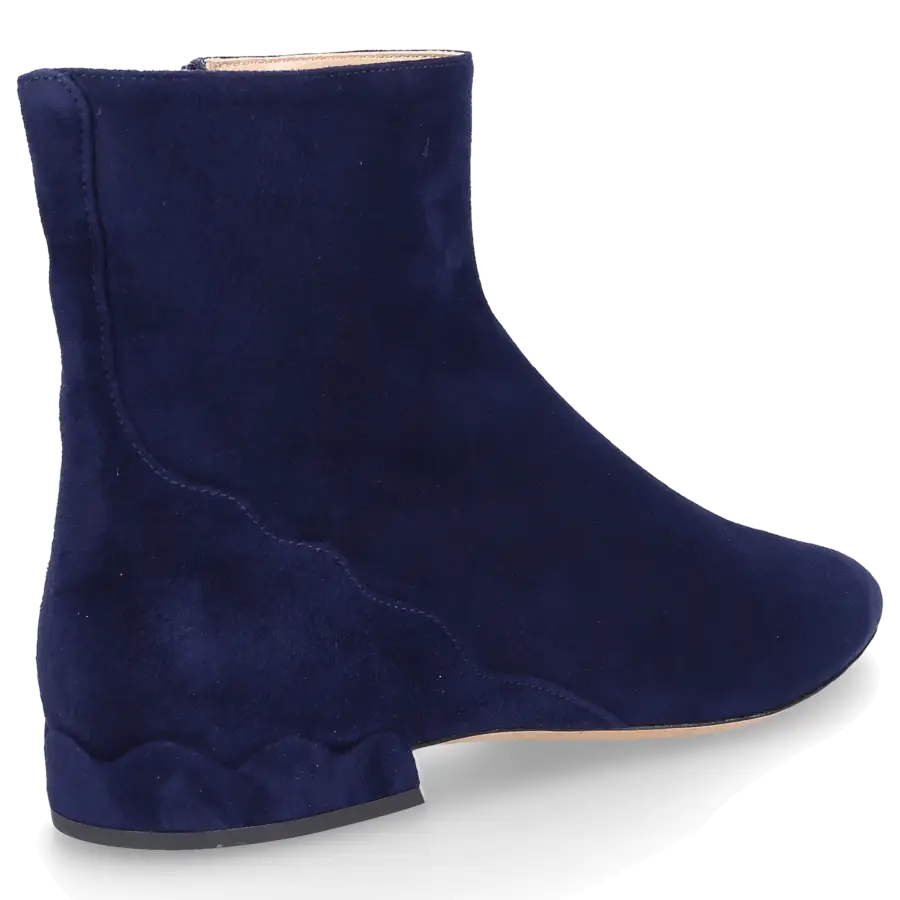 Chloé - Klassische Stiefeletten LAUREN Kalbsveloursleder - blau