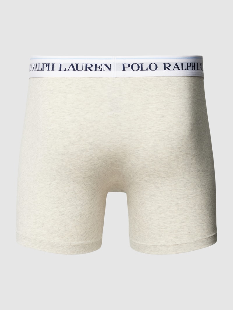 Boxershorts mit elastischem Logo-Bund im 3er-Pack in mittelgrau meliert