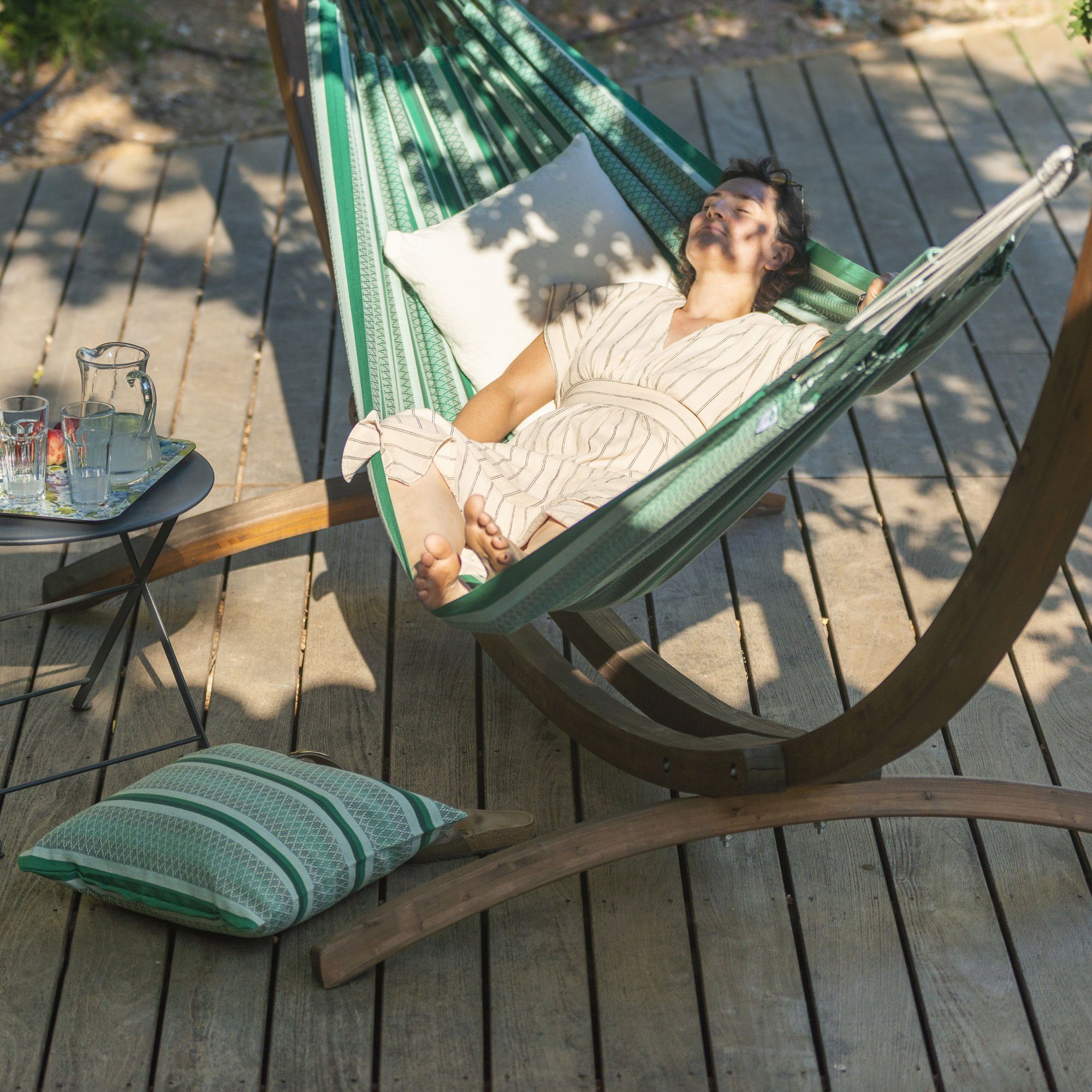 La Siesta Hängematte Doppel Hängematte Modesta Agave von La Siesta Bio Baumwolle Tuchhänge, Hochwertige Qualität