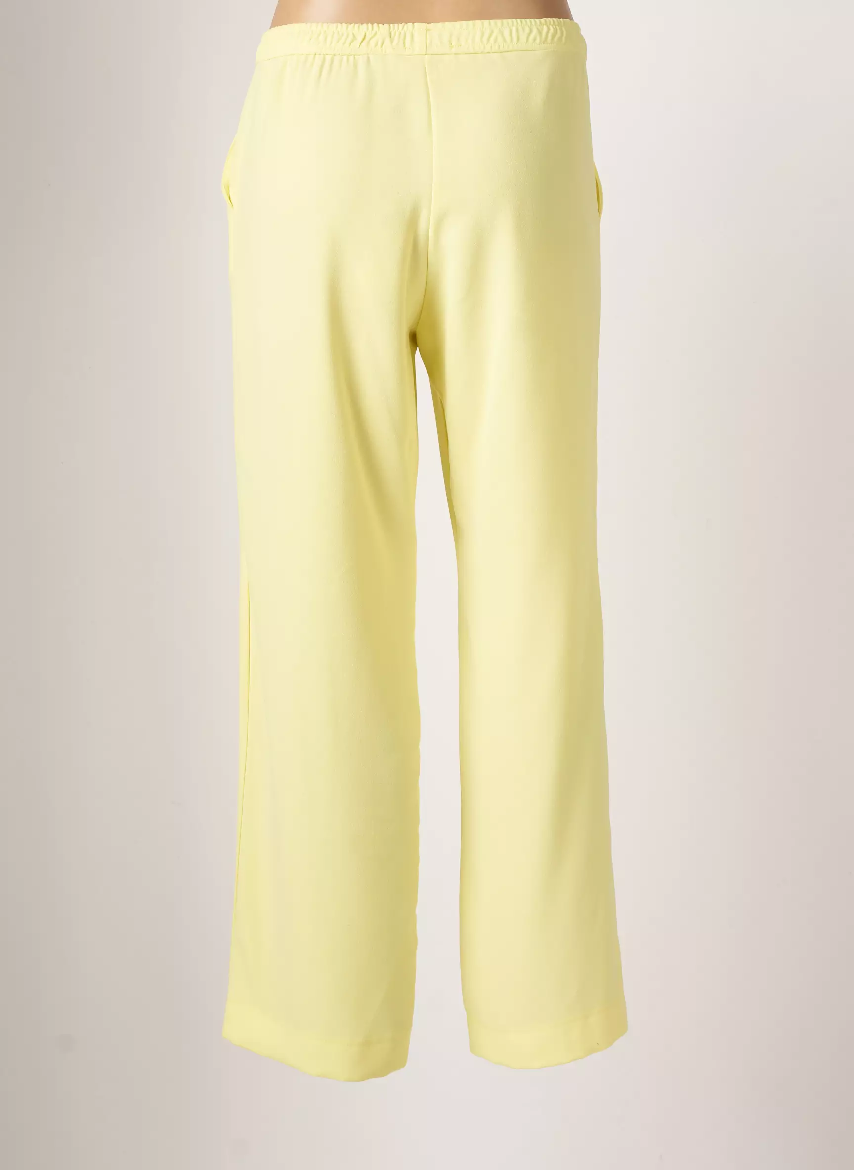 Toupy Pantalons Droits Femme couleur jaune
