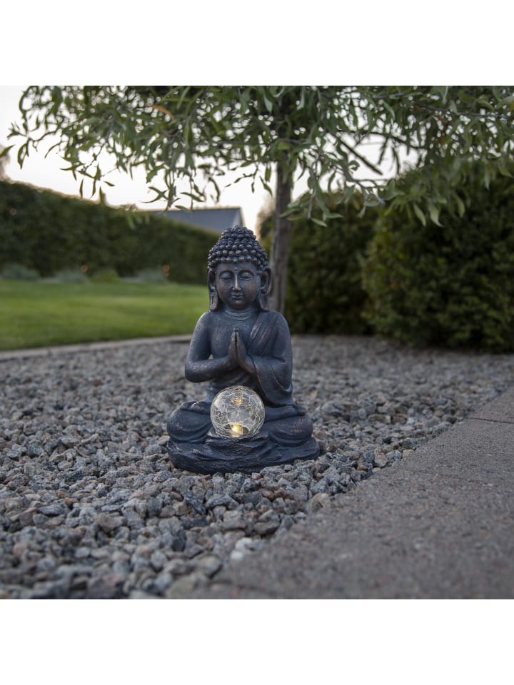 STAR Trading Solar Dekorationsleuchte Buddha in Silber günstig kaufen onesize