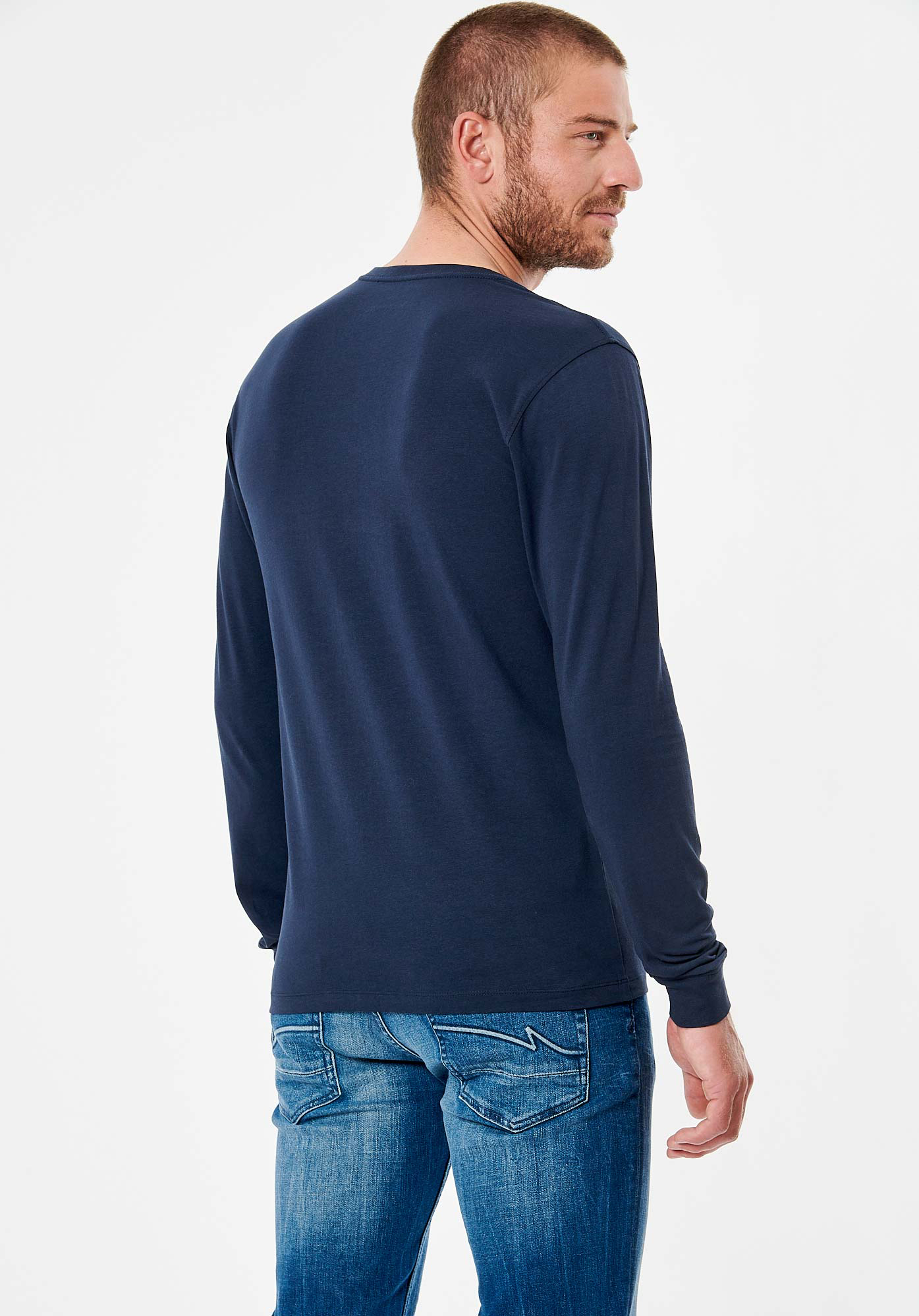 TARK   T-shirt bleu marine homme