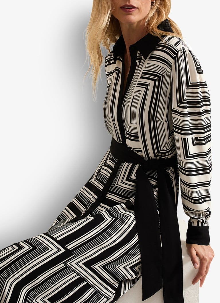 Robe-chemise midi Phase Eight Pia à imprimé graphique