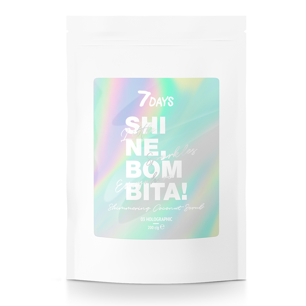 7days Holographic Gommage corps chatoyant au coco