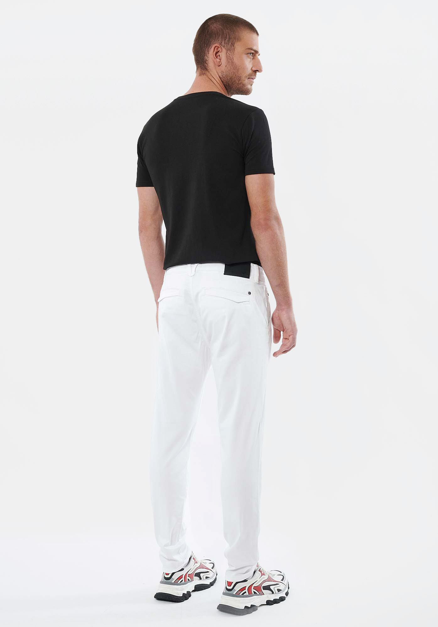 IRWIX  Jean slim relaxed blanc homme