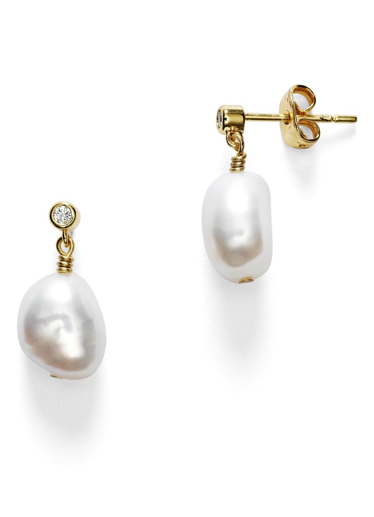 ANNI LU Pearly earrings gold plated