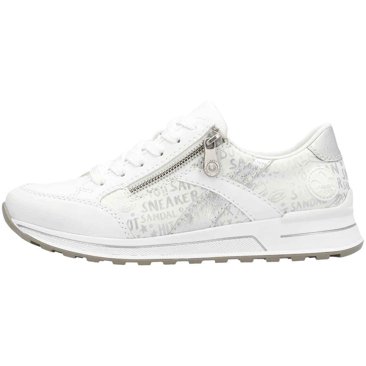Rieker N1403 Sneaker Low weiss